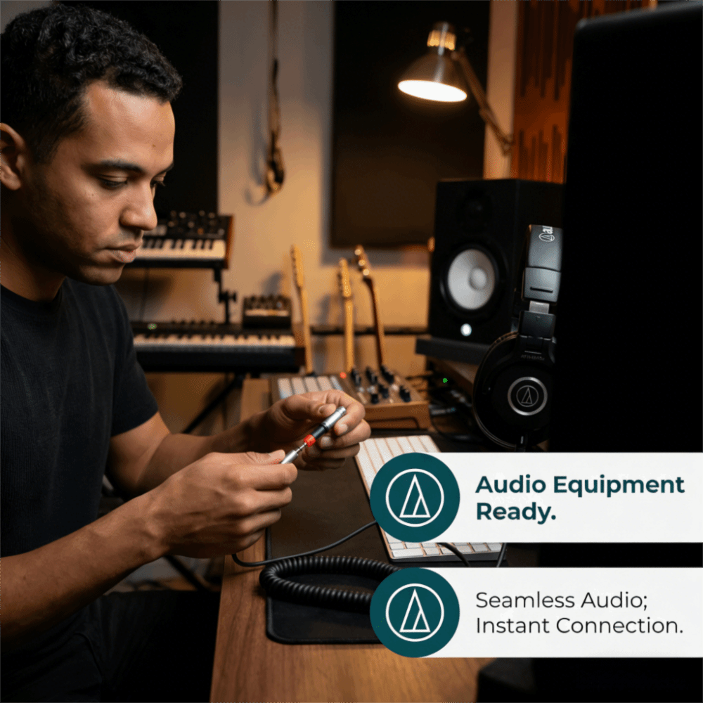 Audio Technica Headphone Ath-M50X - Adattatore Convertitore Audio Plug and Play